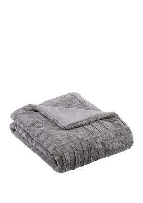 elite home products velvet plush fleece print thro