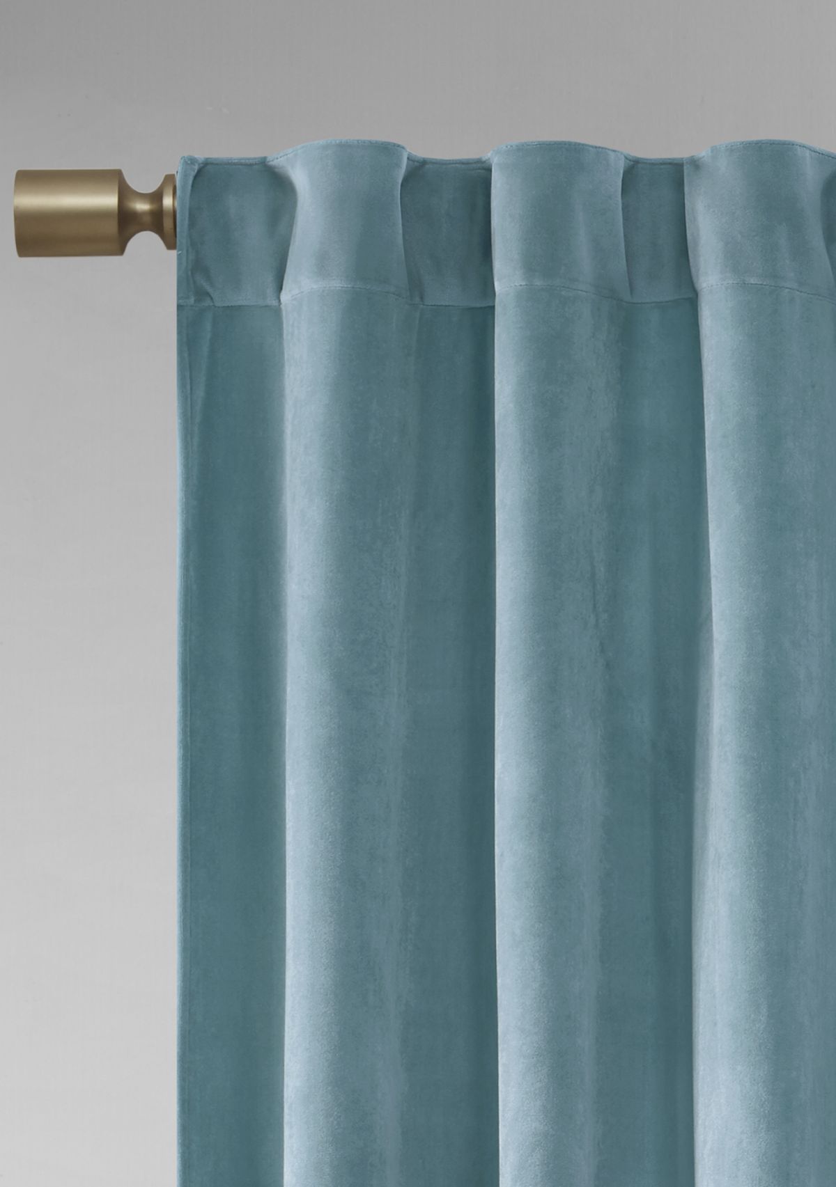 Colt Room Darkening Metallic Printed Poly Velvet Rod Pocket/Back Tab Window Panel Pair