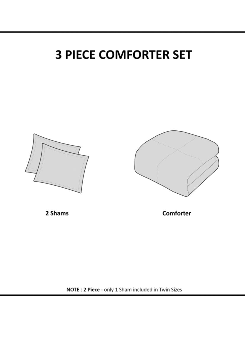 Amaya 3 Piece Cotton Seersucker Comforter Set