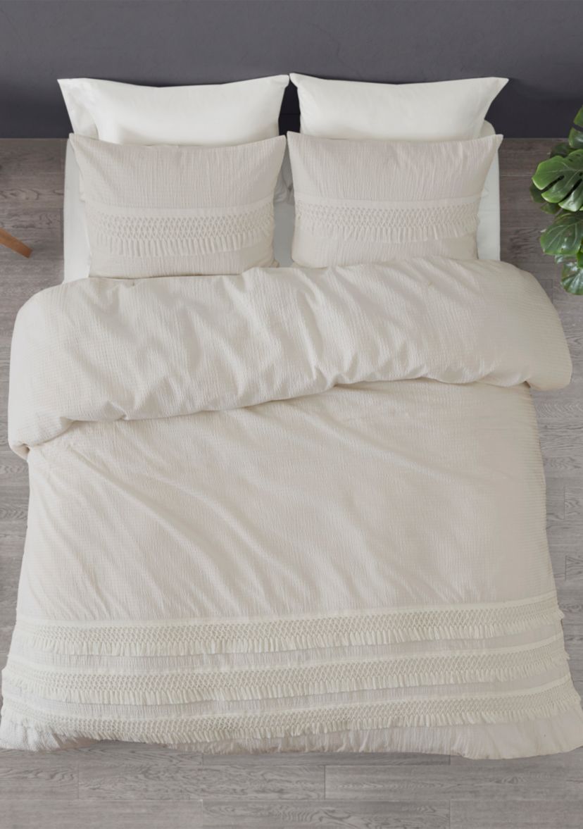 Amaya 3 Piece Cotton Seersucker Duvet Cover Set