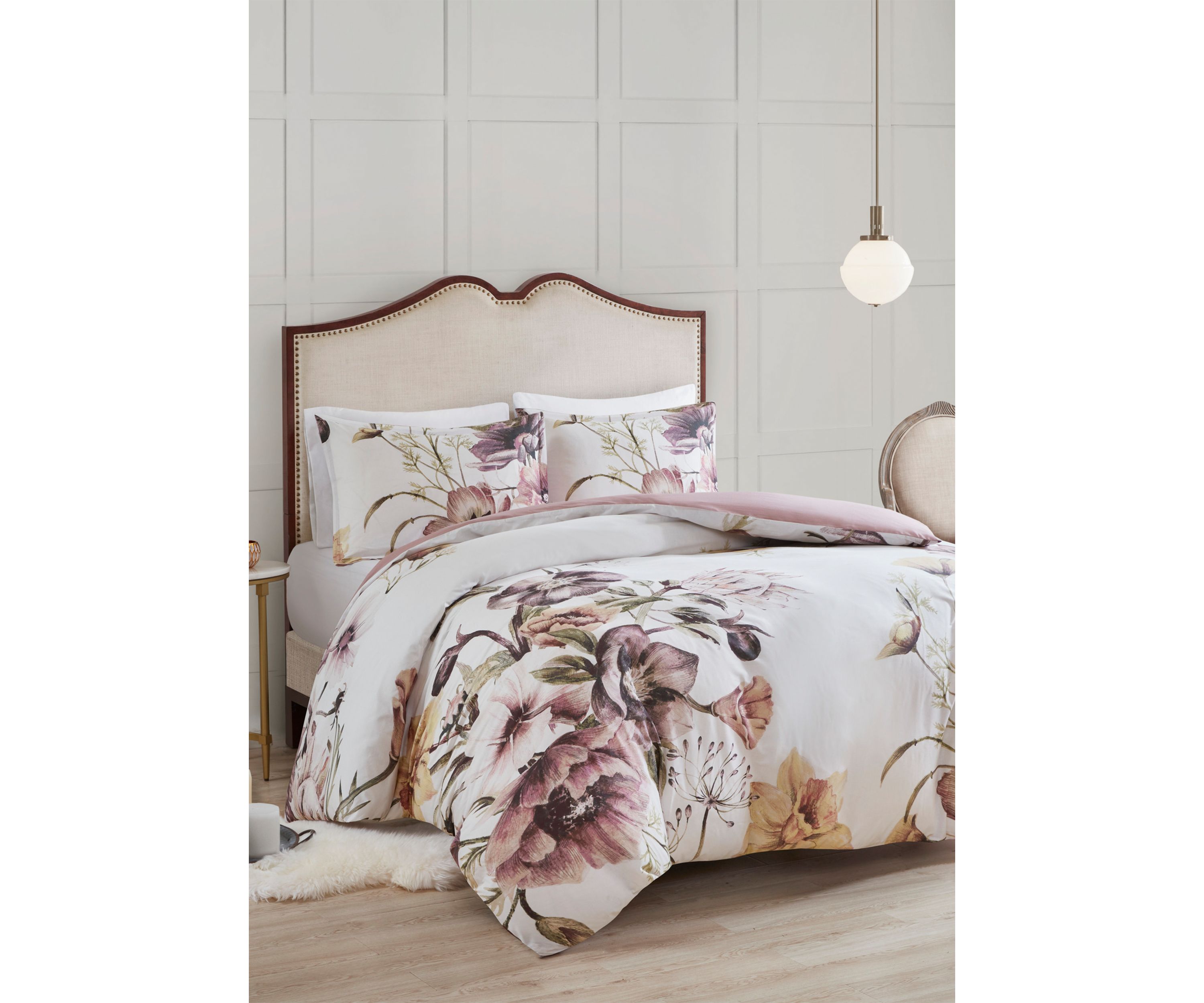 Cassandra 3 Piece Cotton Printed Duvet Cover Set