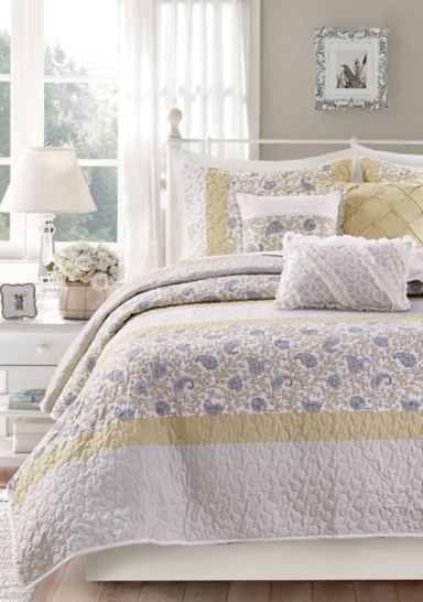 Dawn 6 Piece Cotton Percale Reversible Coverlet Set