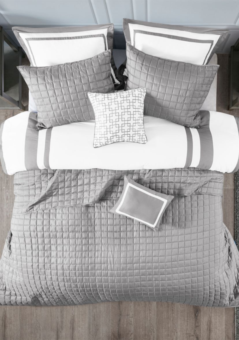 Heritage 8 Piece Comforter and Coverlet Set Collection
