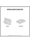 Leona 3 Piece Pompom Cotton Duvet Cover Set