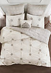 Malia 6 Piece Embroidered Cotton Reversible Comforter Set