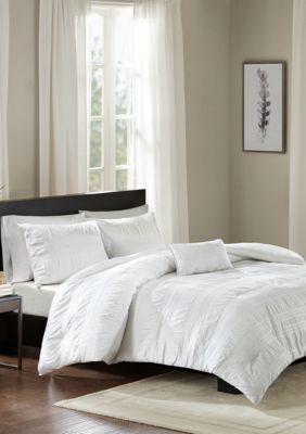 Madison Park Nicolette 4 Piece Cotton Seersucker Duvet Cover Set