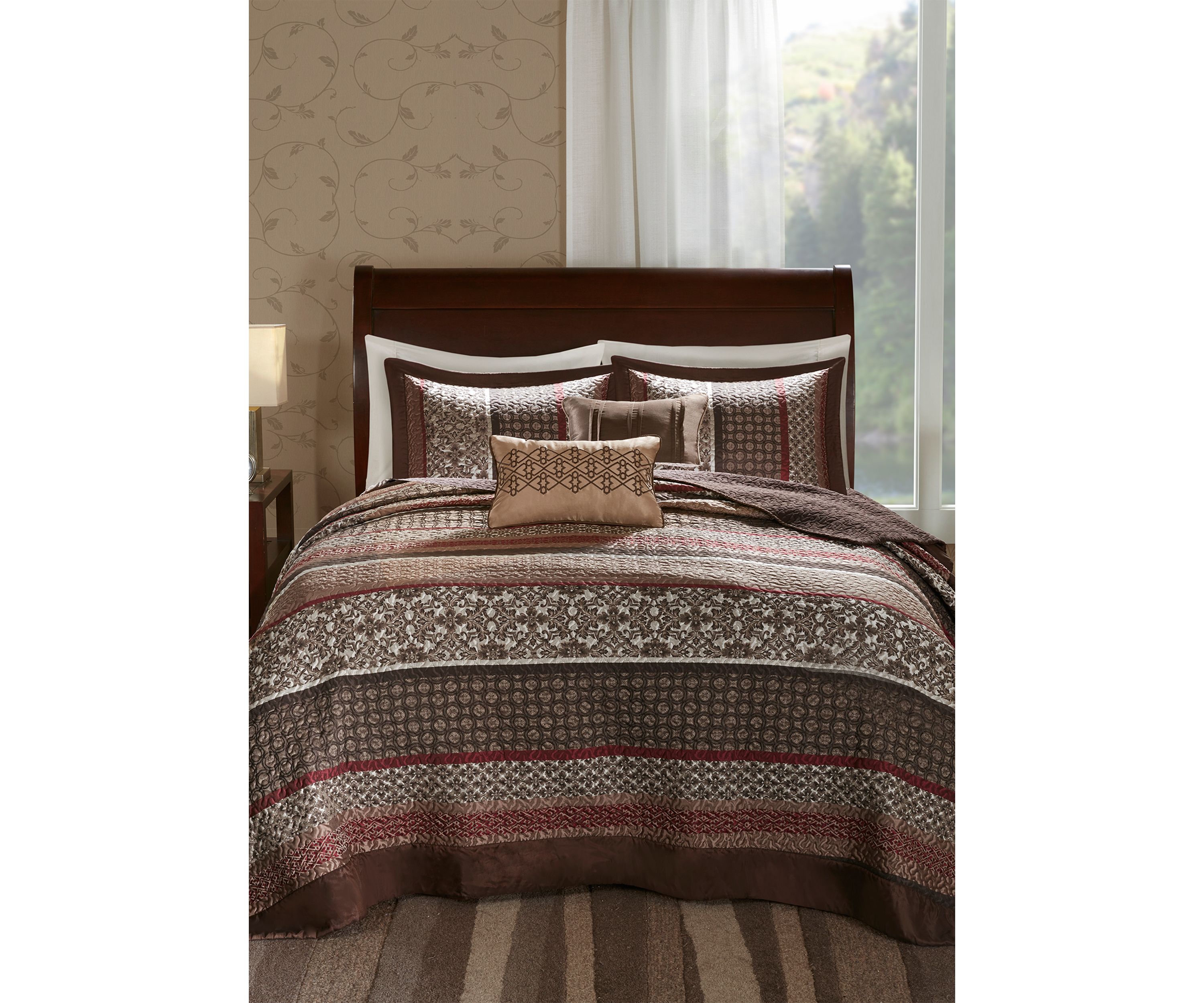 Princeton 5 Piece Reversible Jacquard Bedspread Set