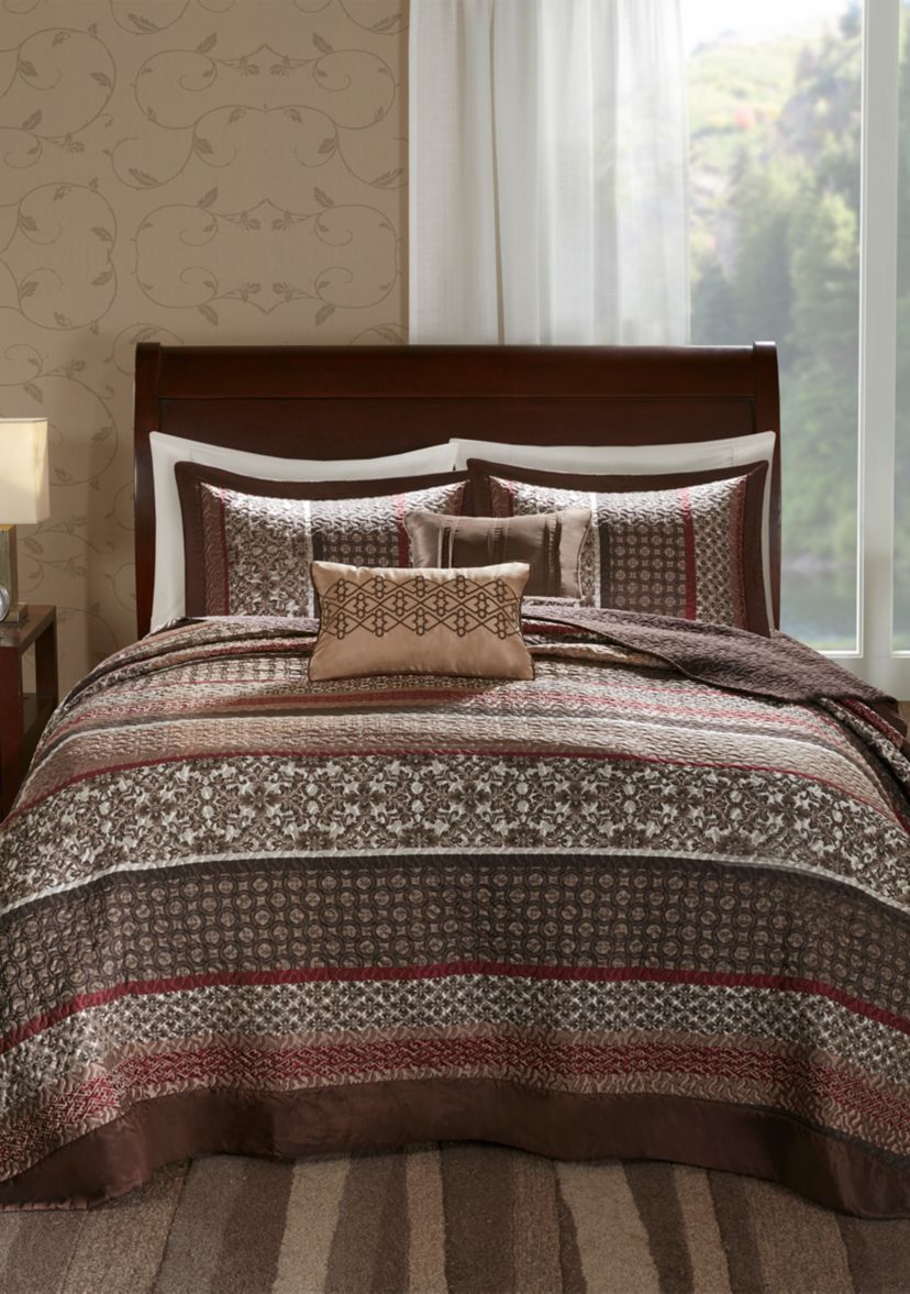 Princeton 5 Piece Reversible Jacquard Bedspread Set