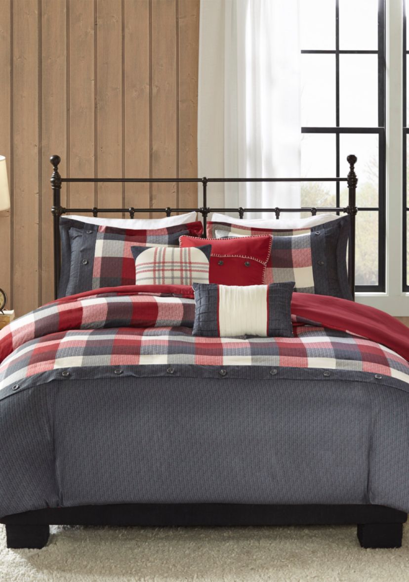 Ridge 6 Piece Herringbone Duvet Cover Set