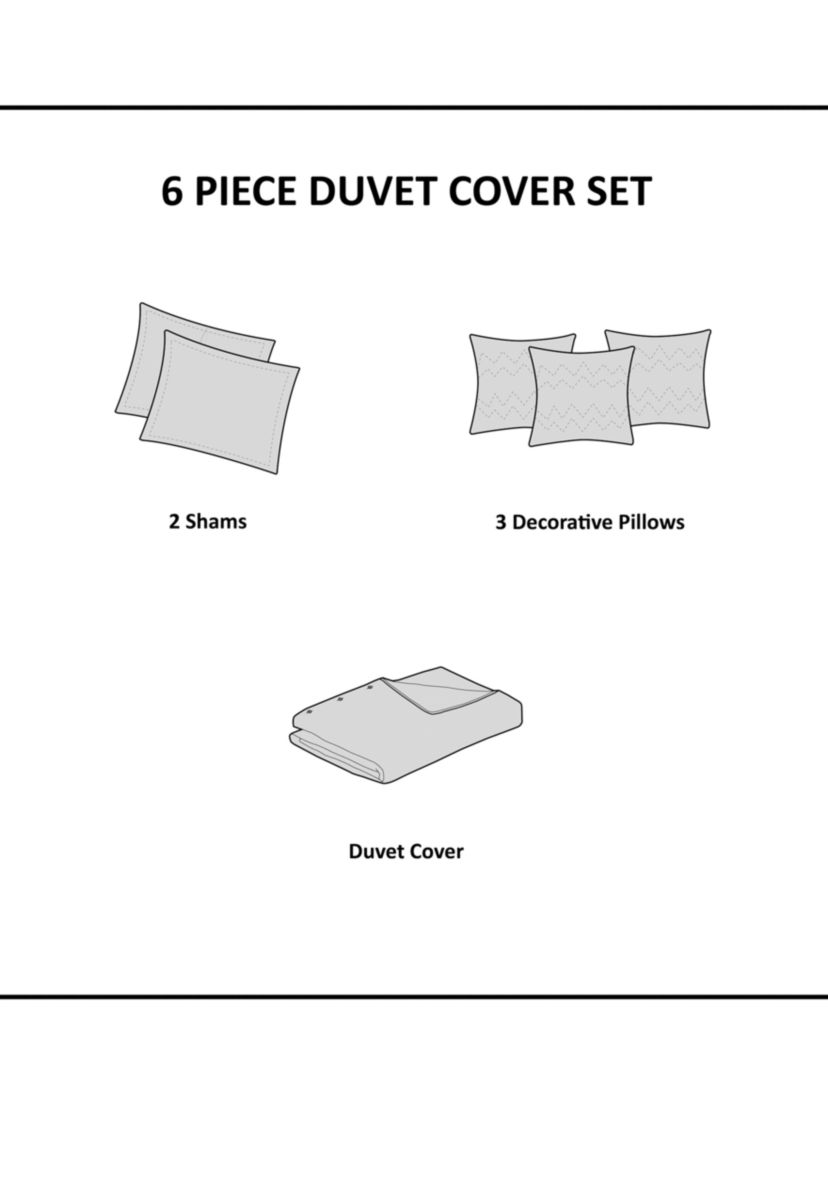 Tangiers 6 Piece 2 in 1 Duvet Set