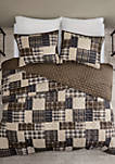 Timber 3 Piece Reversible Printed Coverlet Set