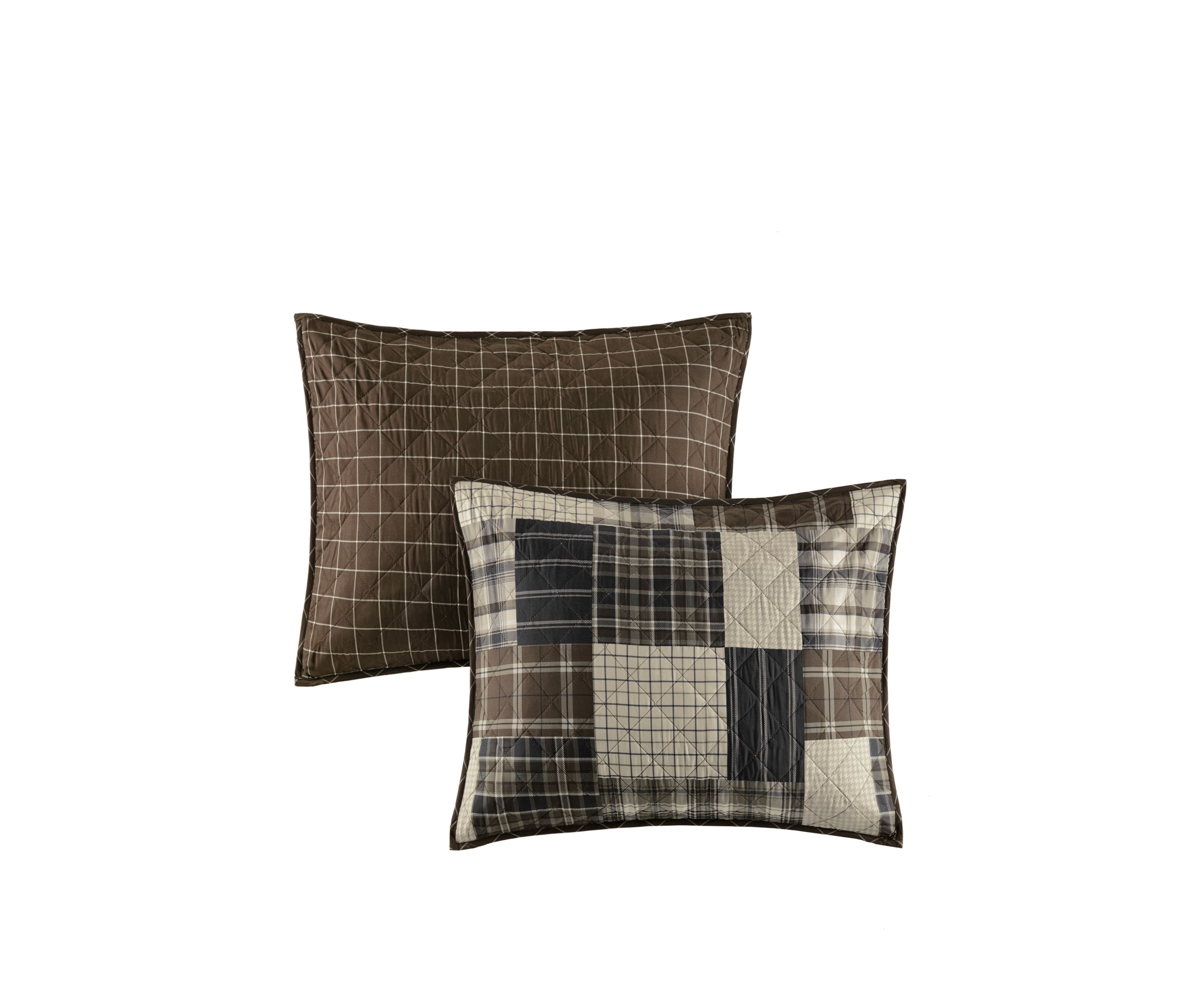 Timber Cotton Reversible Patchwork Print Quilt Set