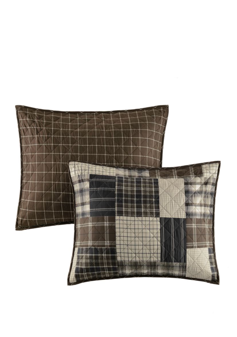 Timber Cotton Reversible Patchwork Print Quilt Set