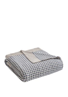 Intelligent Design Reed Cotton Knit Throw Belk