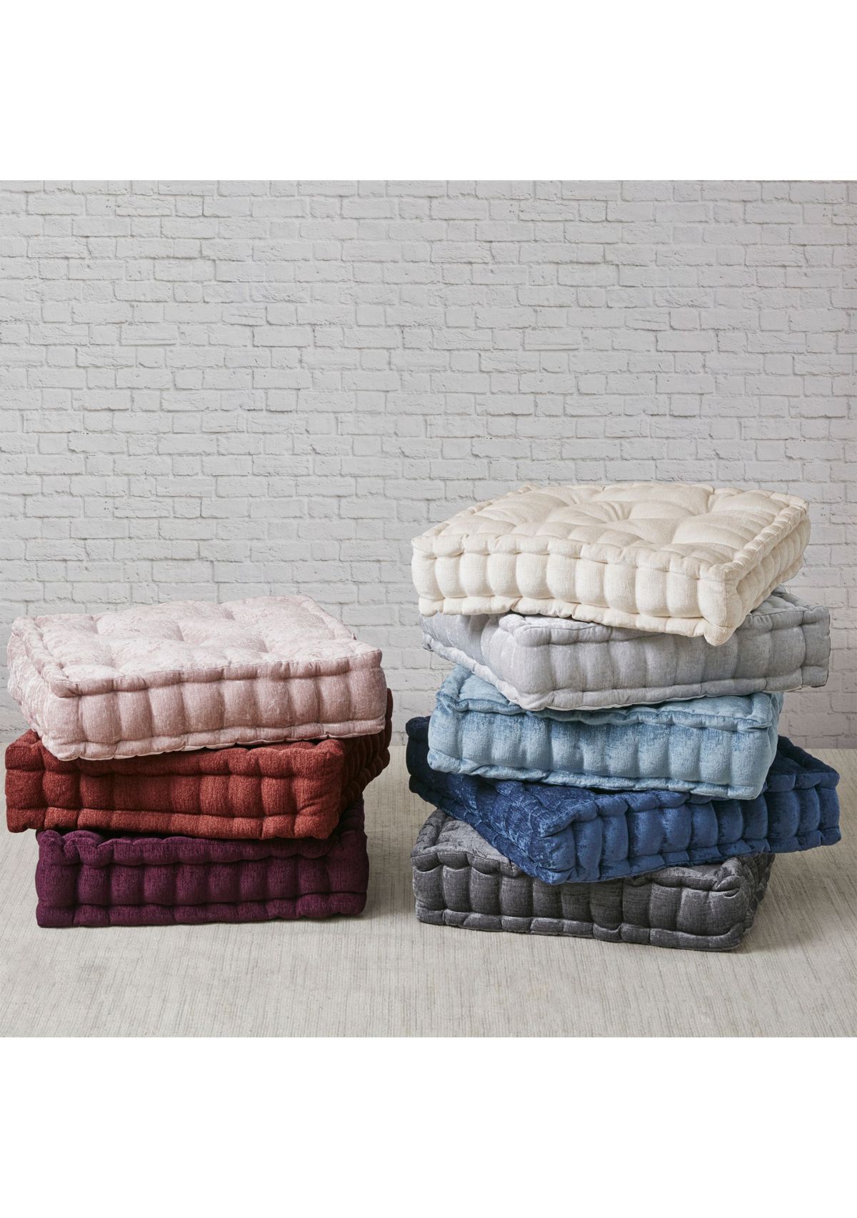 Azza Poly Chenille Square Floor Pillow Cushion