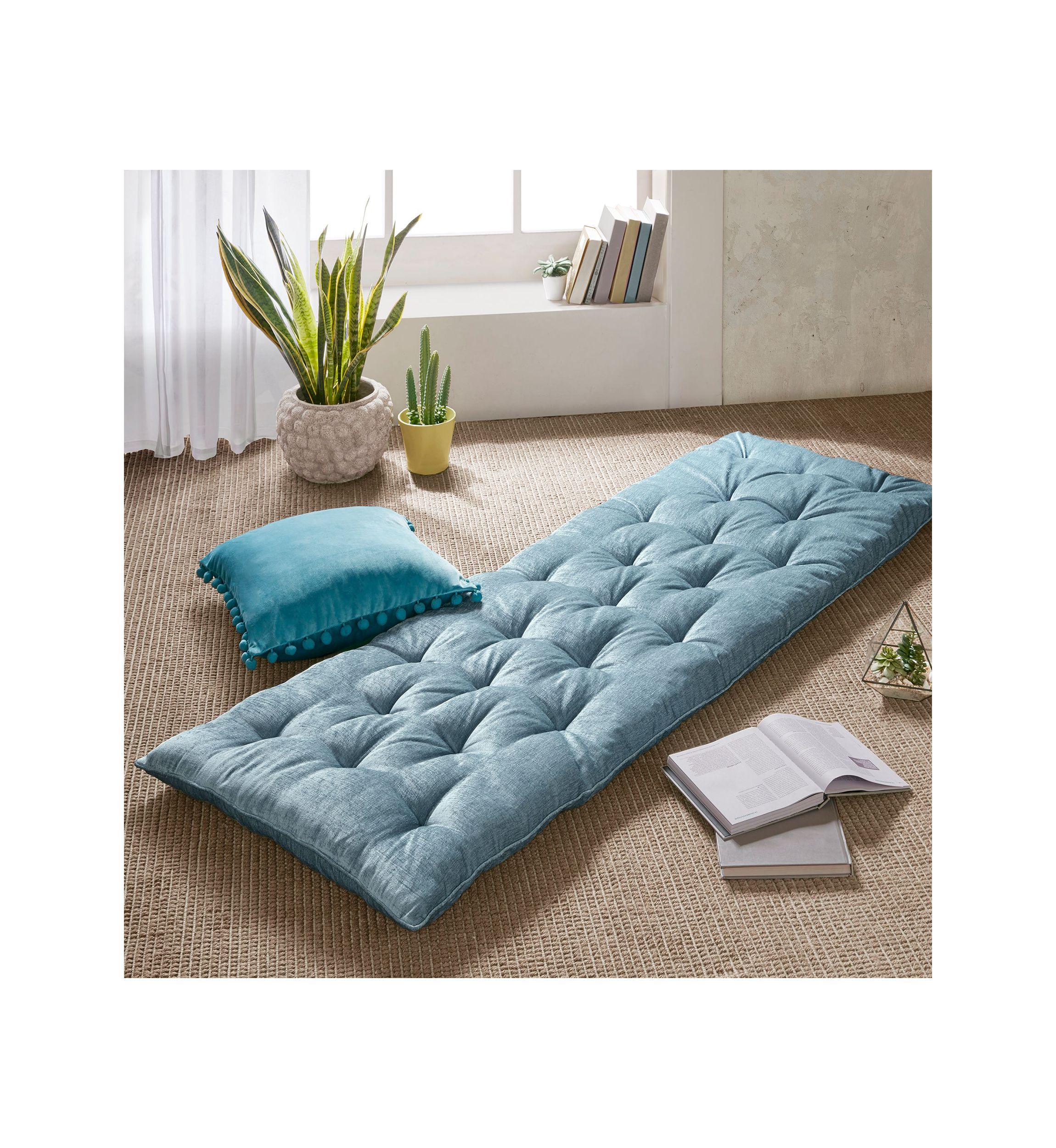 Edelia Poly Chenille Lounge Floor Pillow Cushion