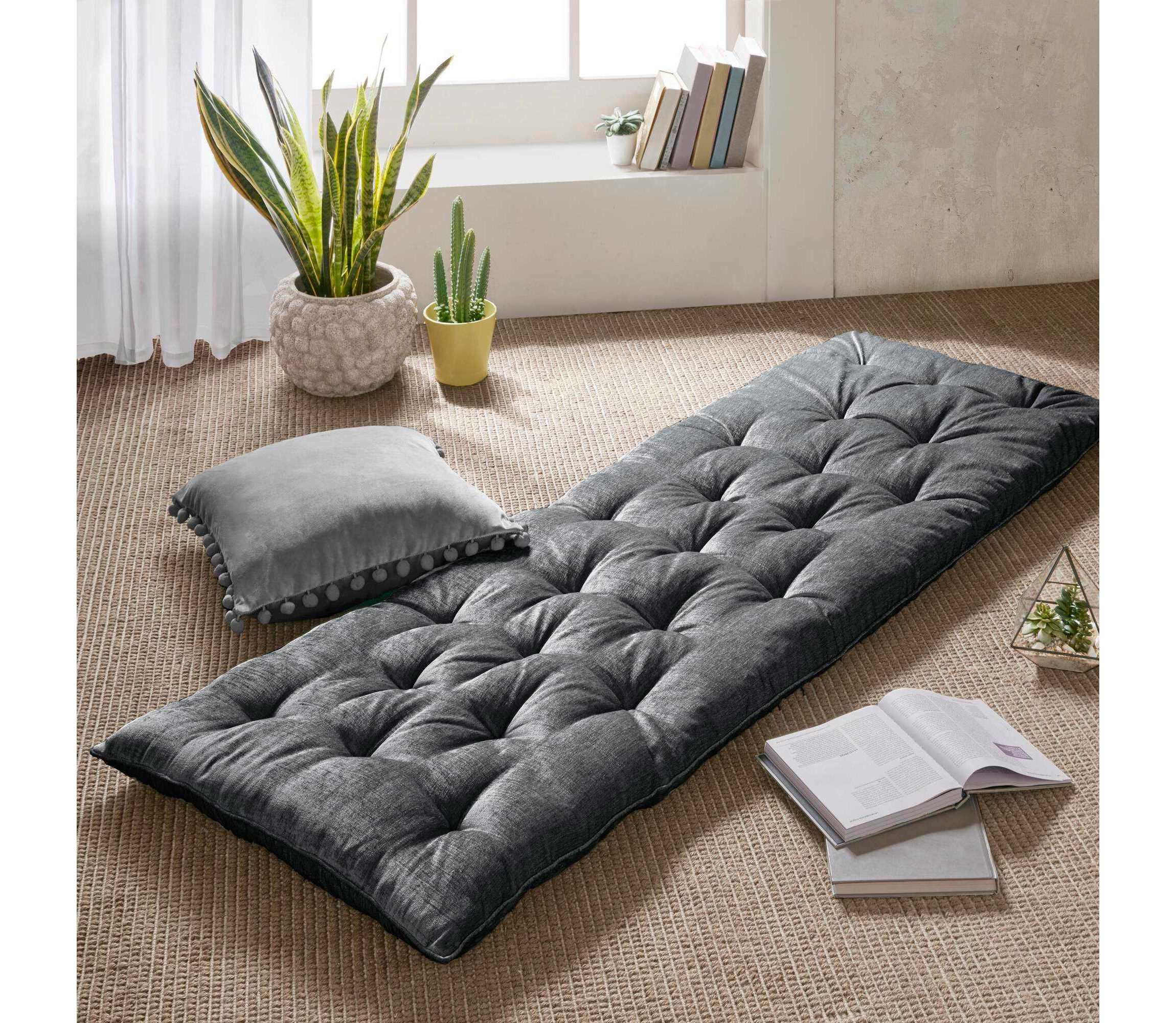 Edelia Poly Chenille Lounge Floor Pillow Cushion