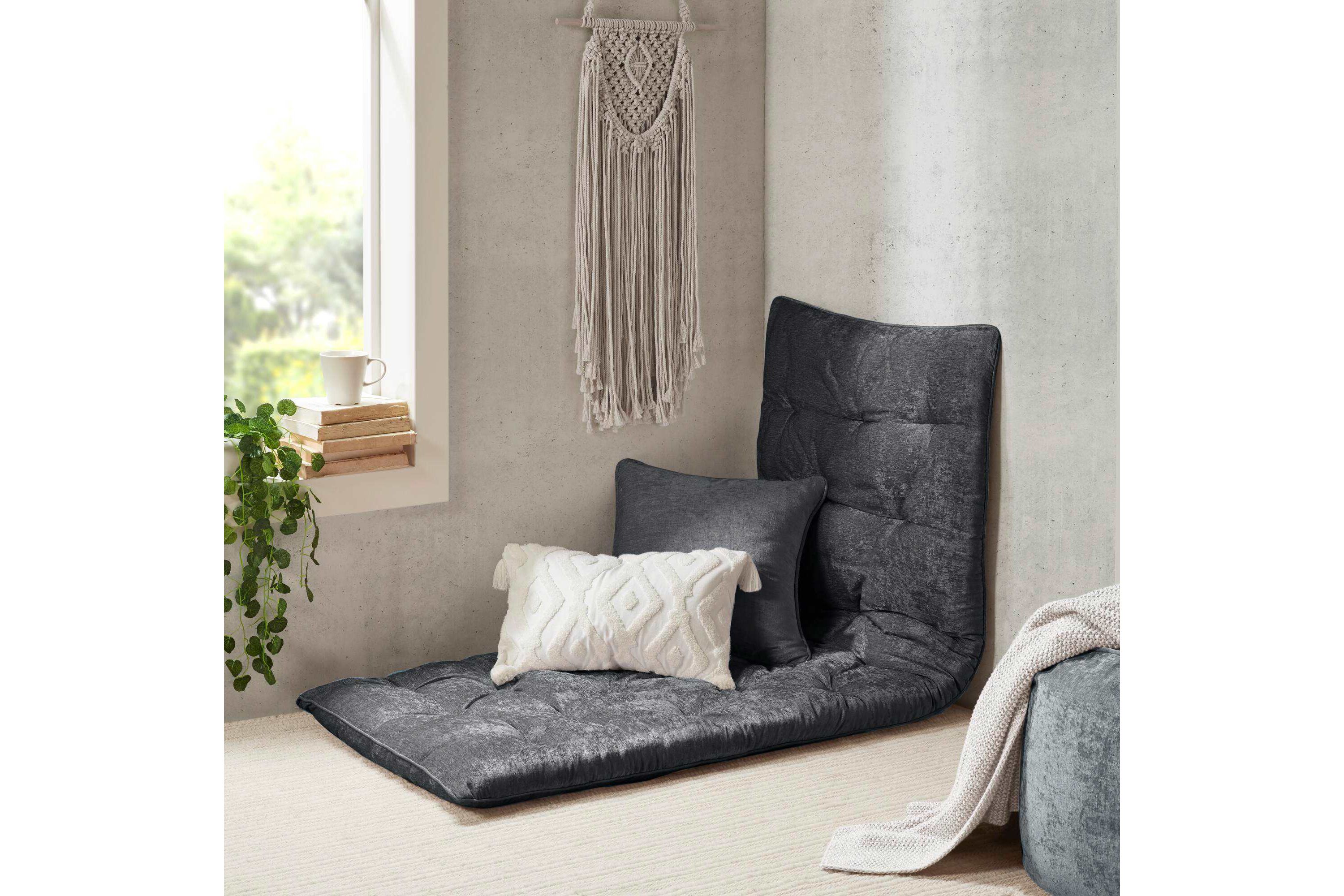 Edelia Poly Chenille Lounge Floor Pillow Cushion