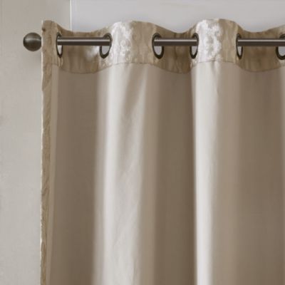 Mirage Knitted Jacquard Damask Total Blackout Grommet Top Curtain Panel Pairs