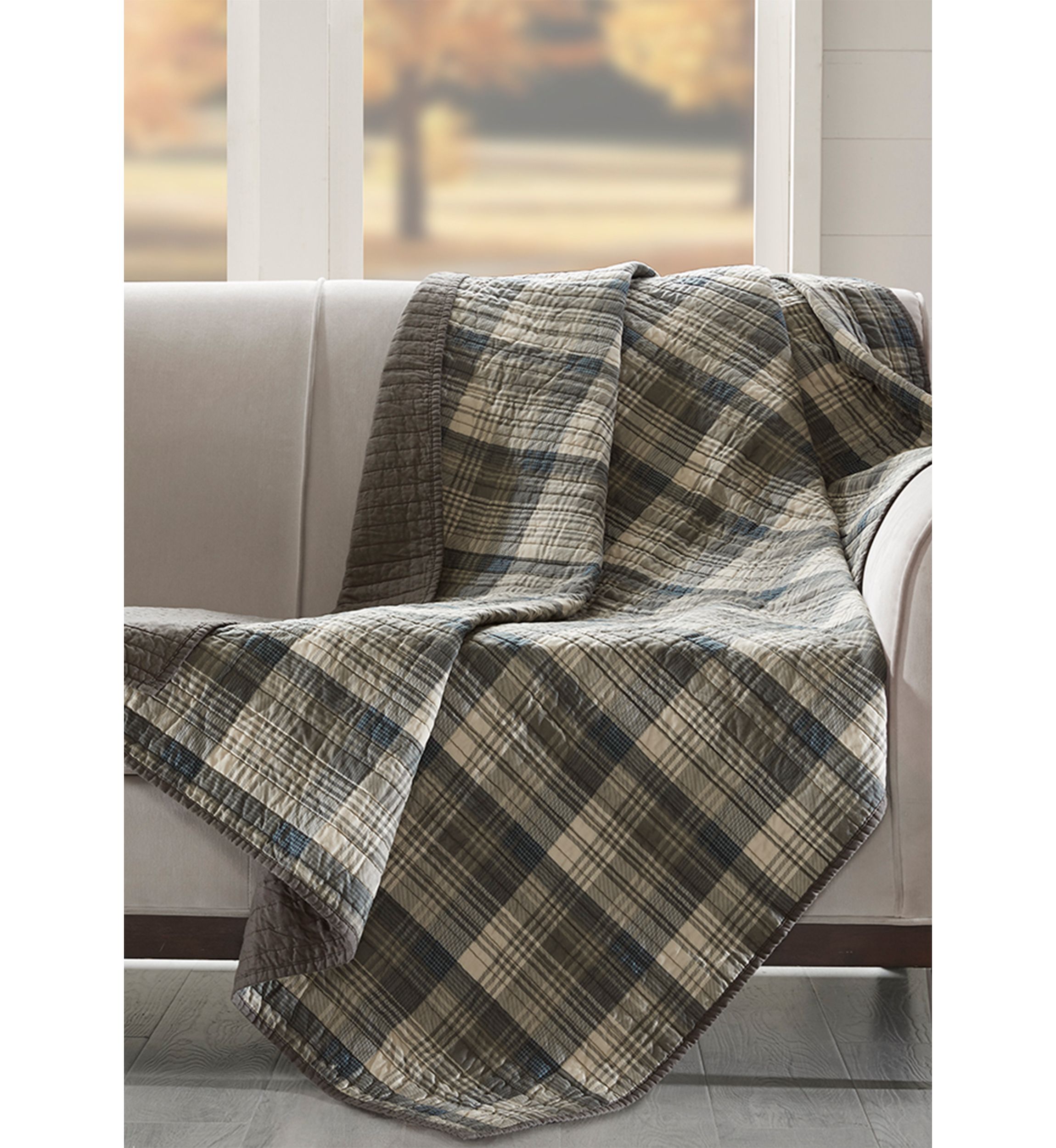 Tasha Quilted Throw Taupe