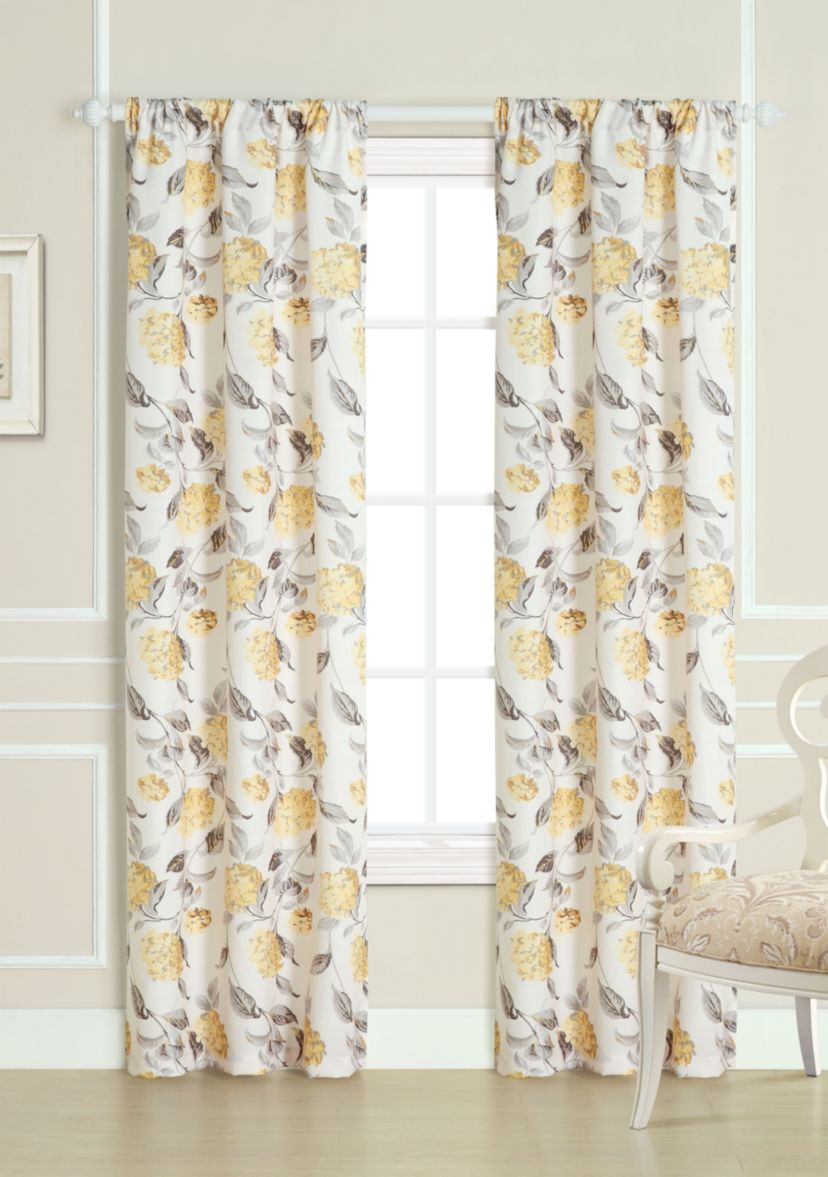 Hydrangea Window Curtain Panel Pair