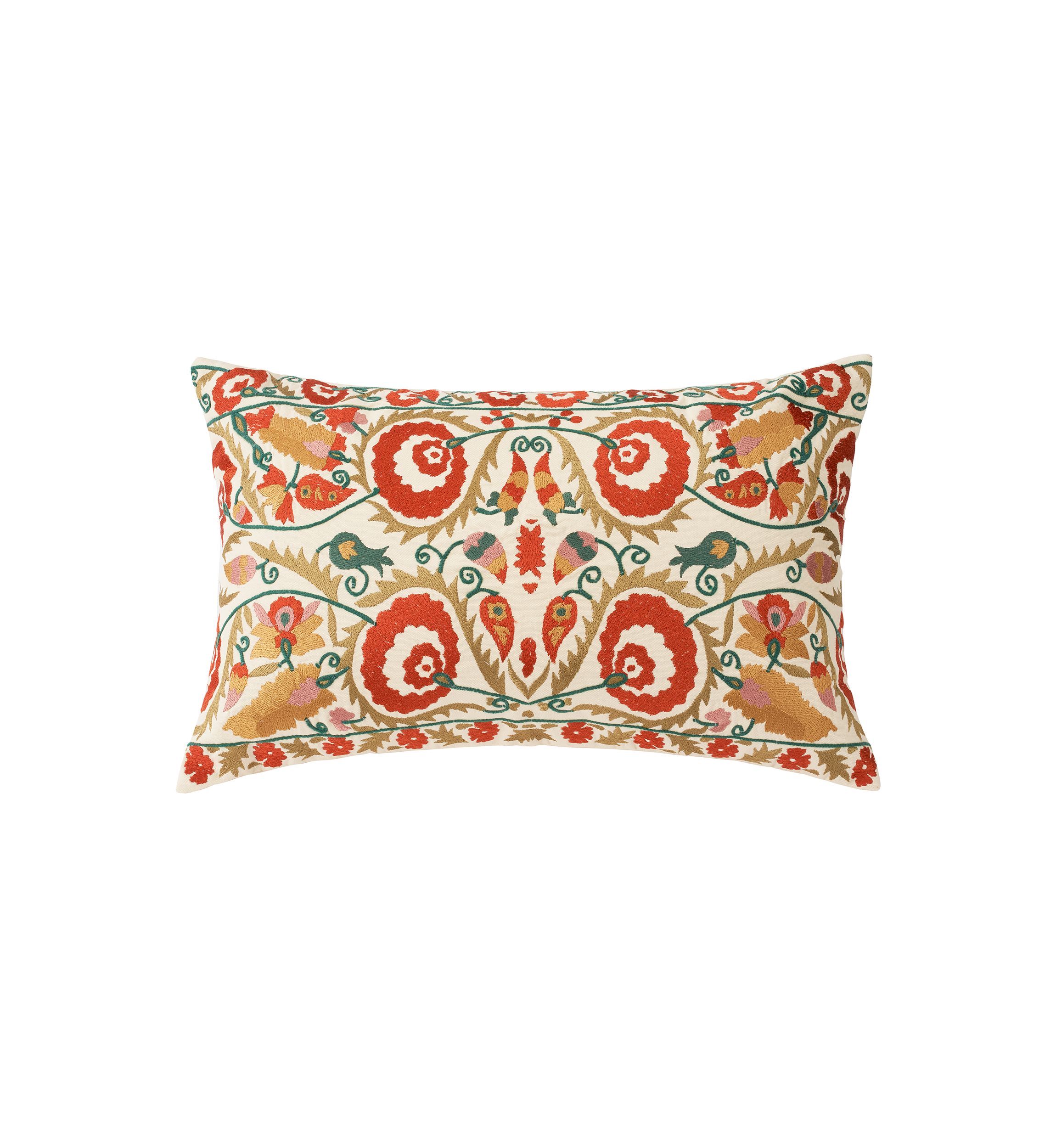 Suzani Embroidered Pillow