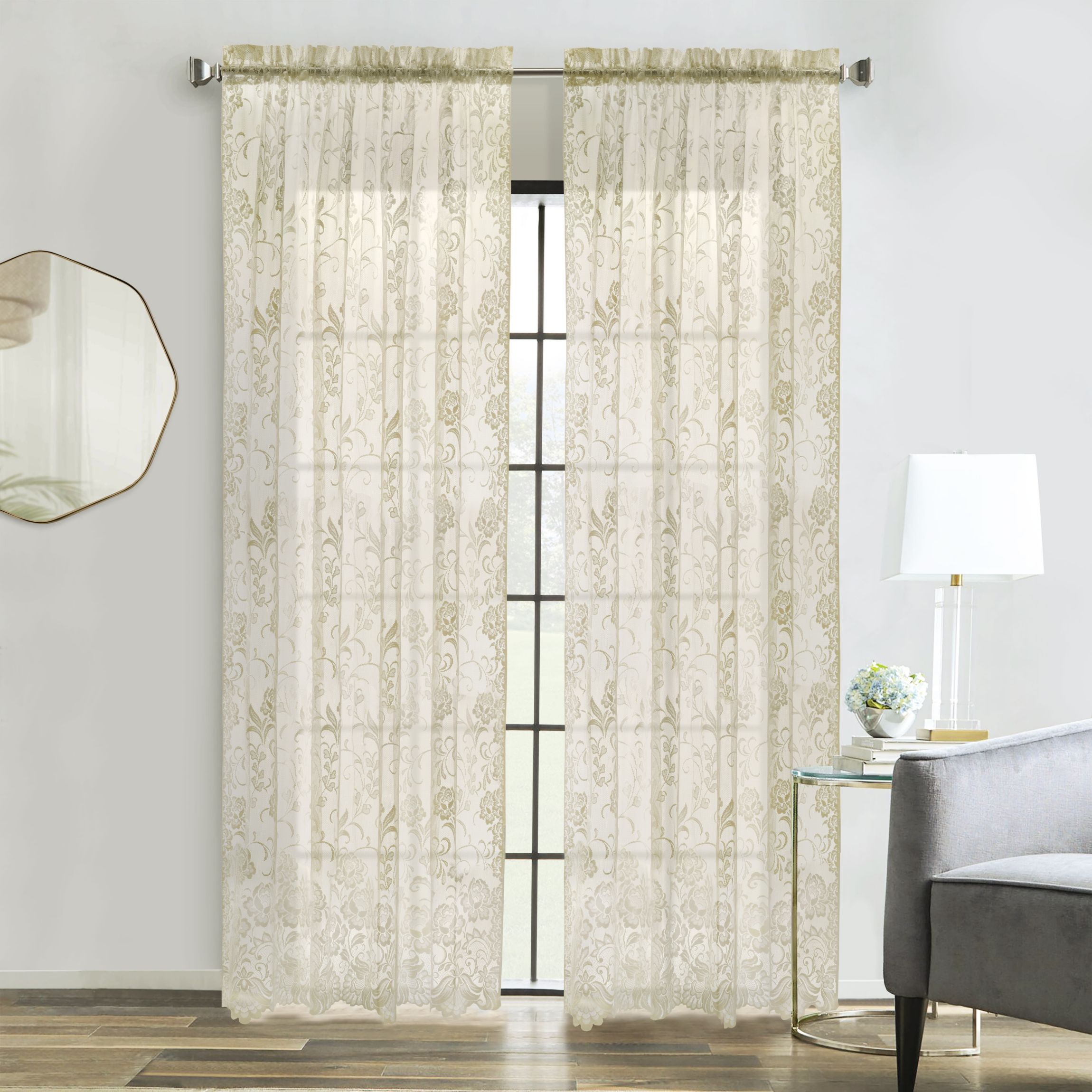 Limoges Sheer Rod Pocket Curtain Panel
