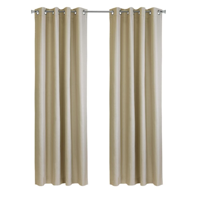 Newberry Blackout Grommet Curtain Panel 52 x 108 in Linen