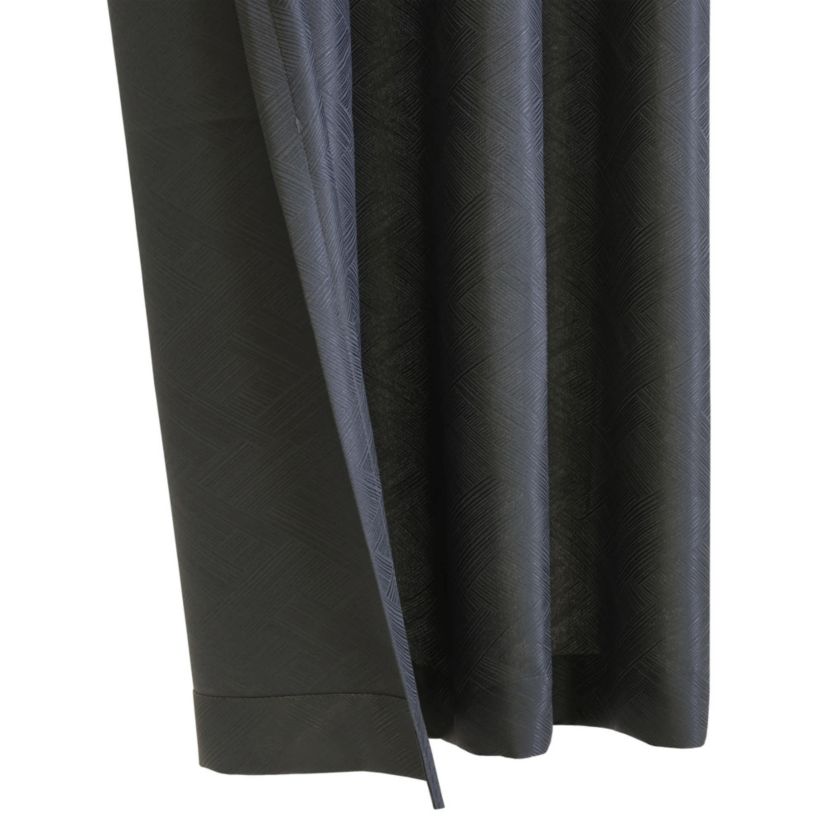 Abstract Light Filtering Grommet Curtain Panel 52 x 63 in Charcoal