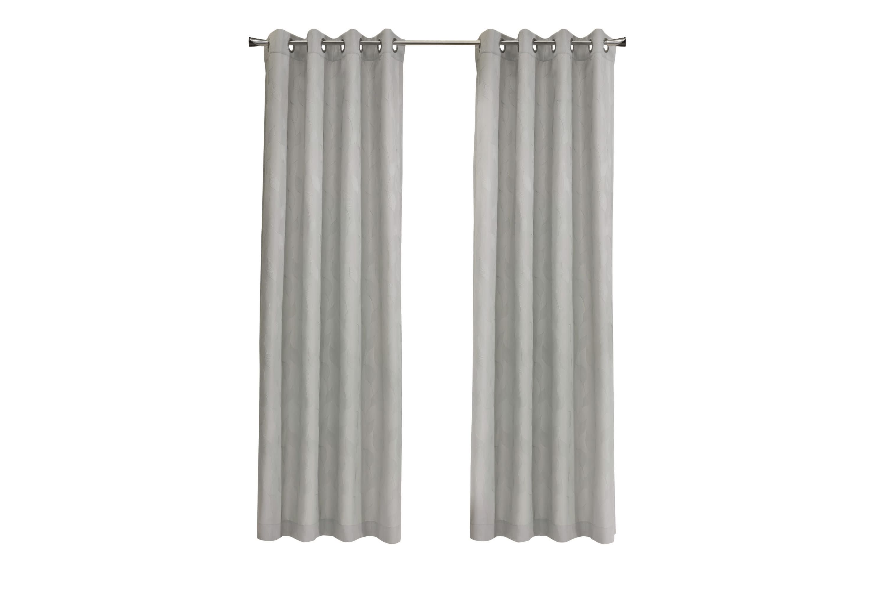 Corsica Light Filtering Grommet Curtain Panel 52 x 84 in Grey