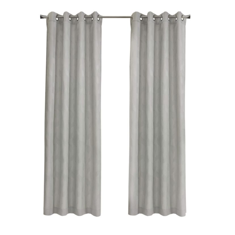 Corsica Light Filtering Grommet Curtain Panel 52 x 84 in Grey