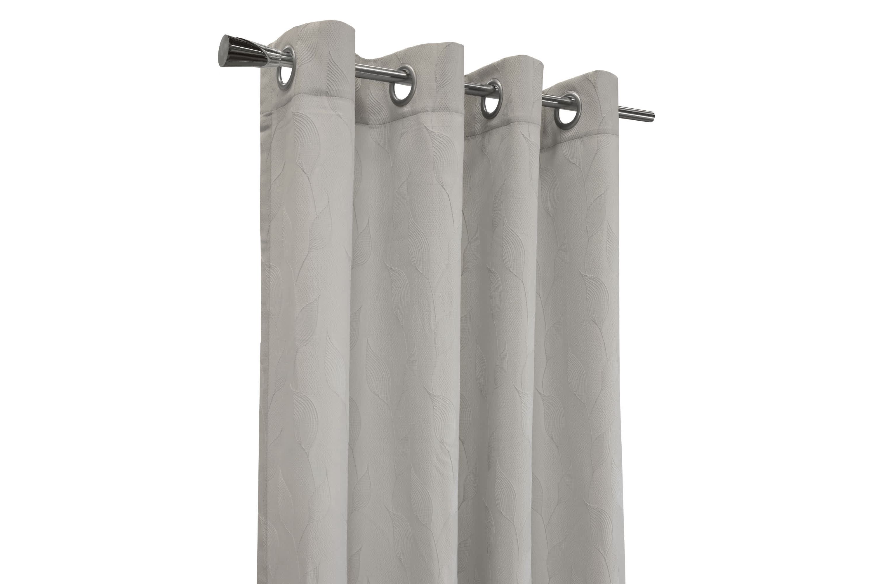 Corsica Light Filtering Grommet Curtain Panel 52 x 84 in Grey