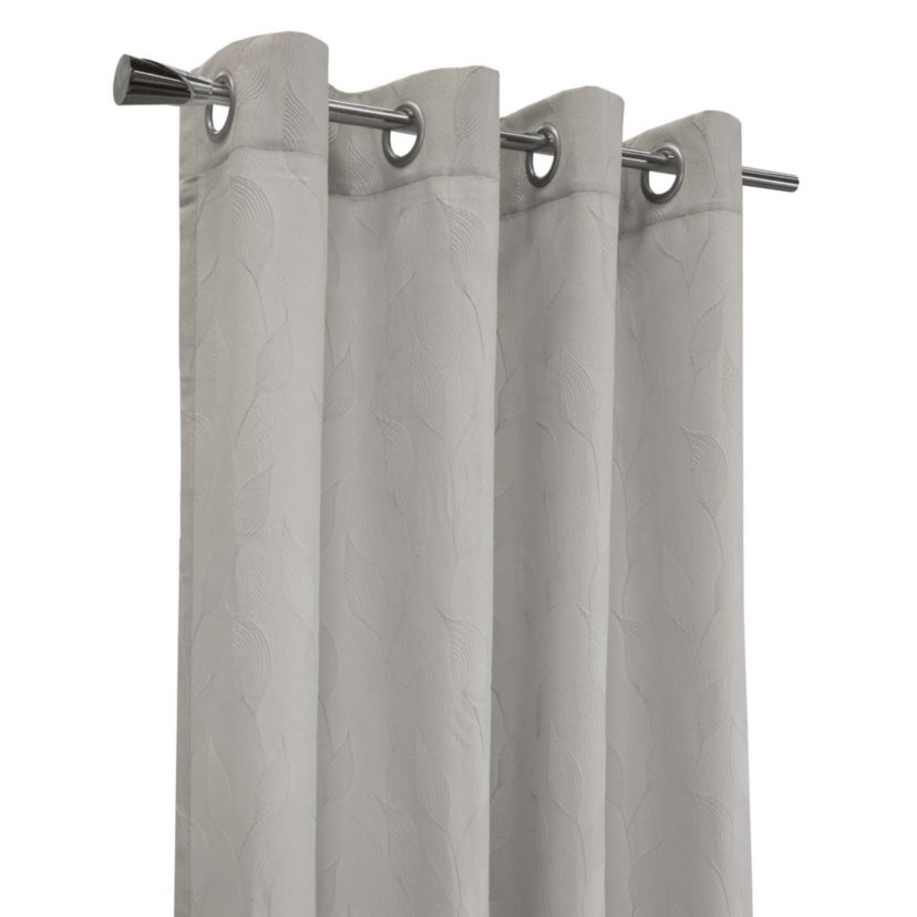 Corsica Light Filtering Grommet Curtain Panel 52 x 84 in Grey