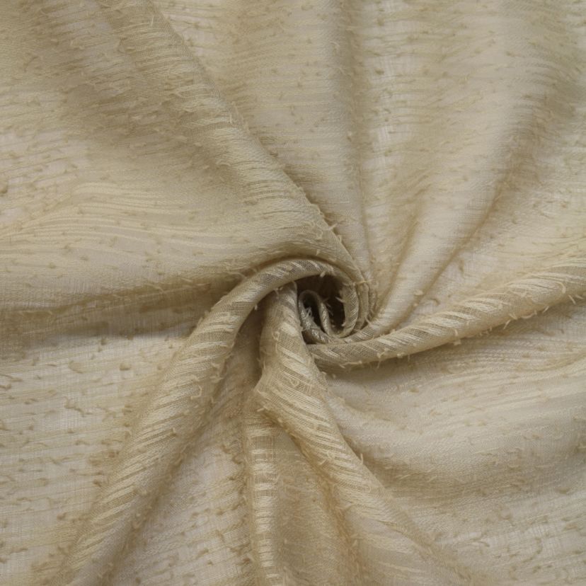 Boucle Sheer Grommet Curtain Panel 52 x 63 in Tan