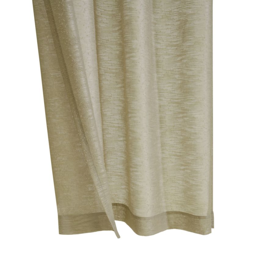 Boucle Sheer Grommet Curtain Panel 52 x 63 in Tan