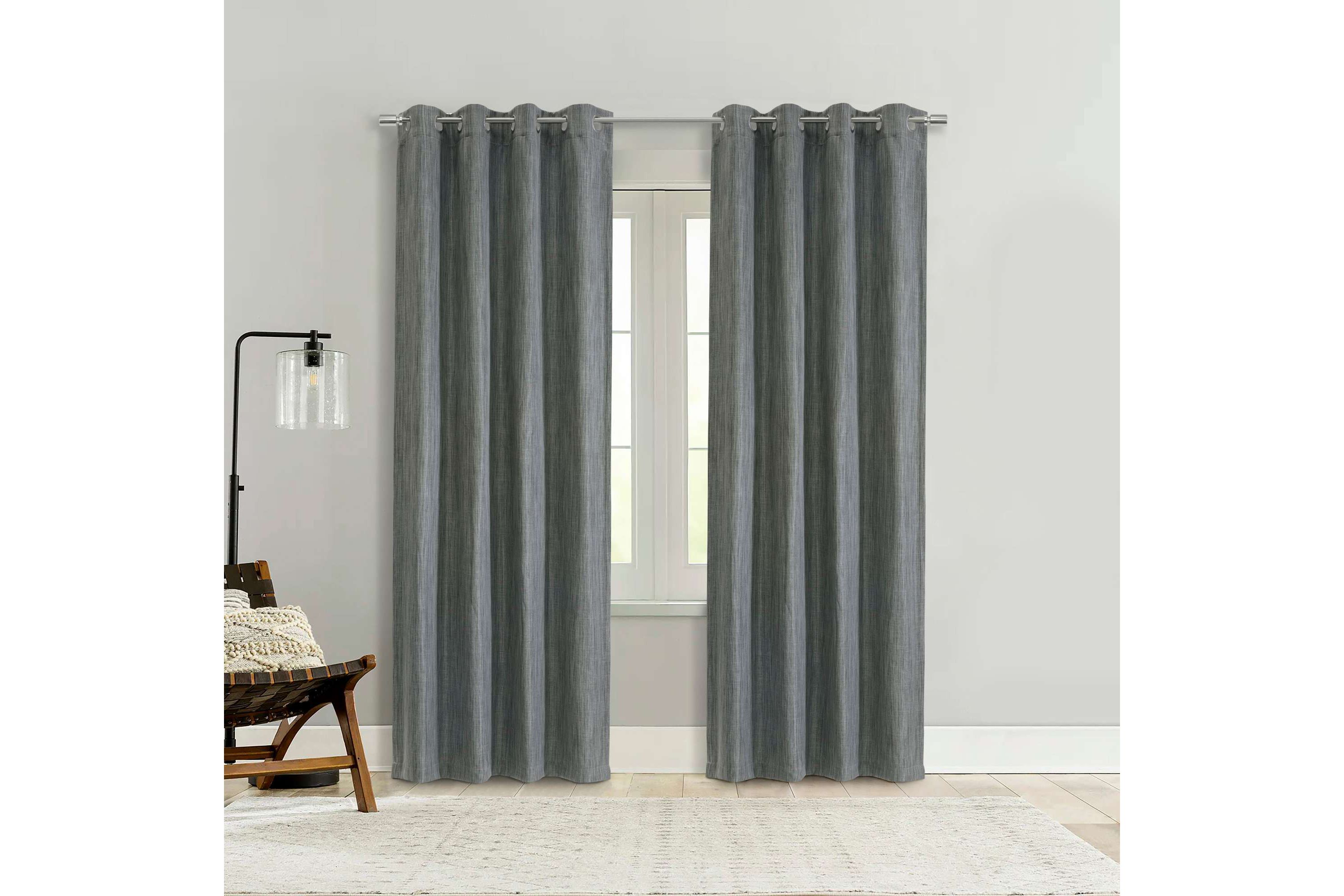 Bryson Room Darkening Grommet Curtain Panel 52 x 63 in Grey