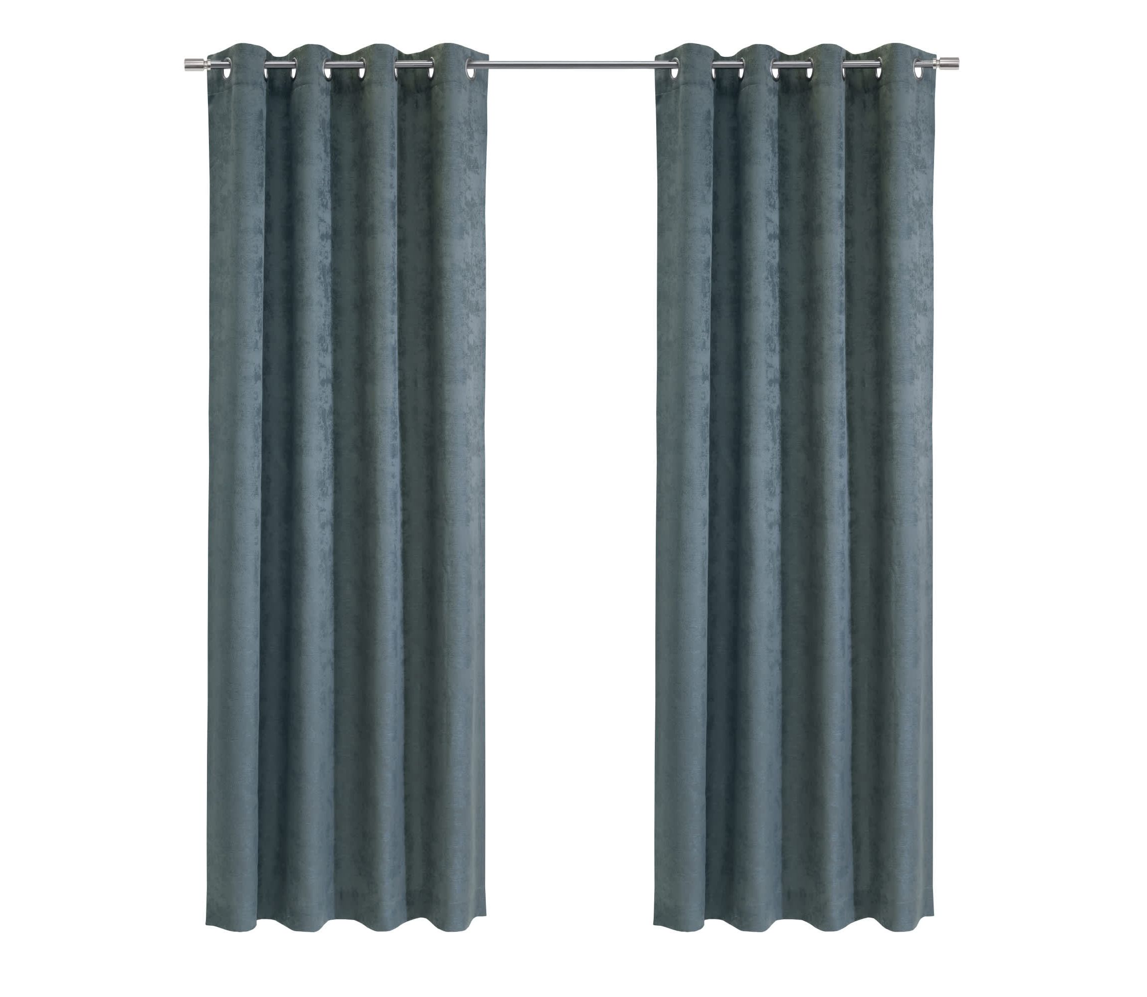 Portland Light Filtering Grommet Curtain Panel 52 x 95 in Steel Blue