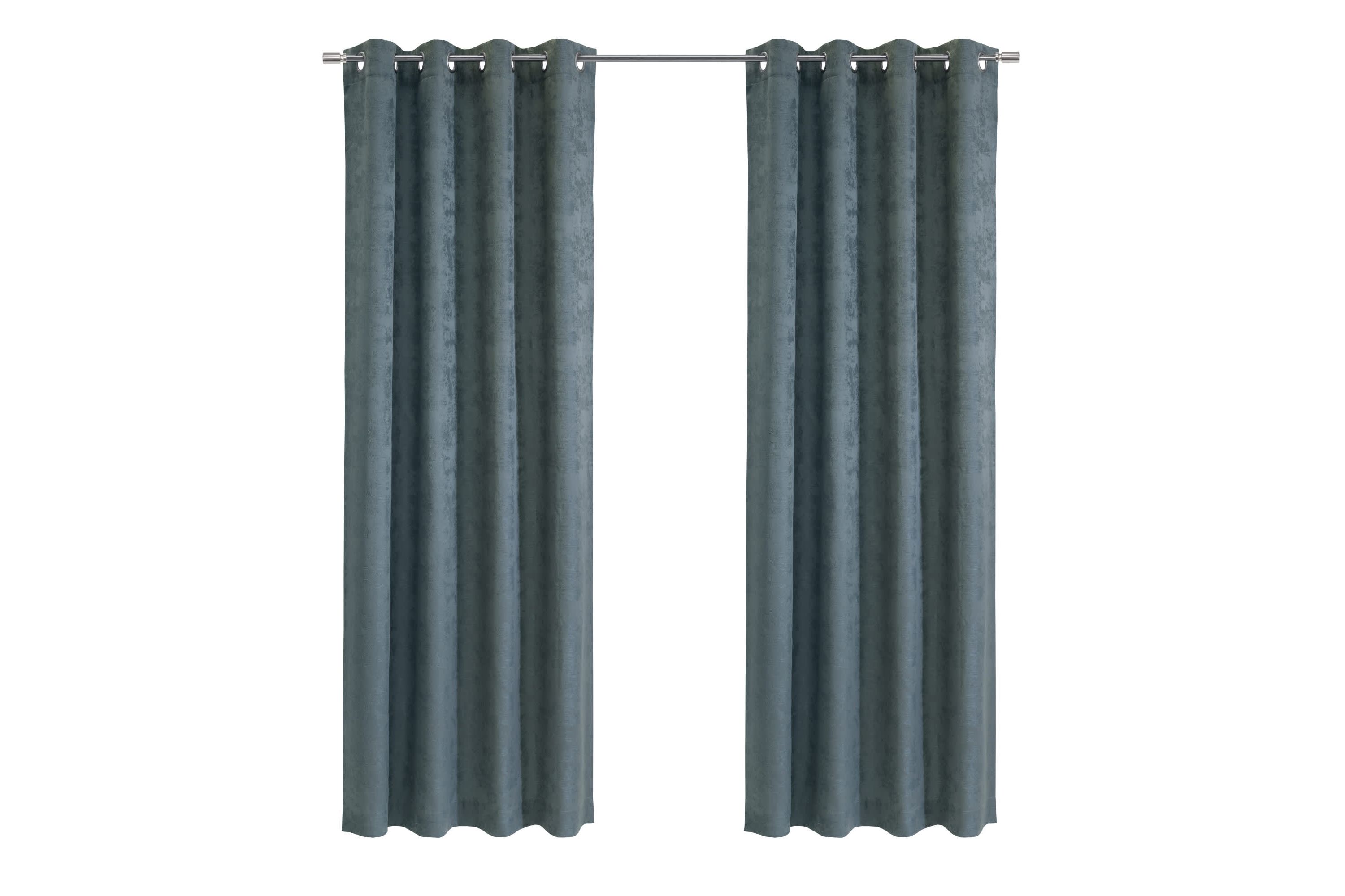 Portland Light Filtering Grommet Curtain Panel 52 x 108 in Steel Blue