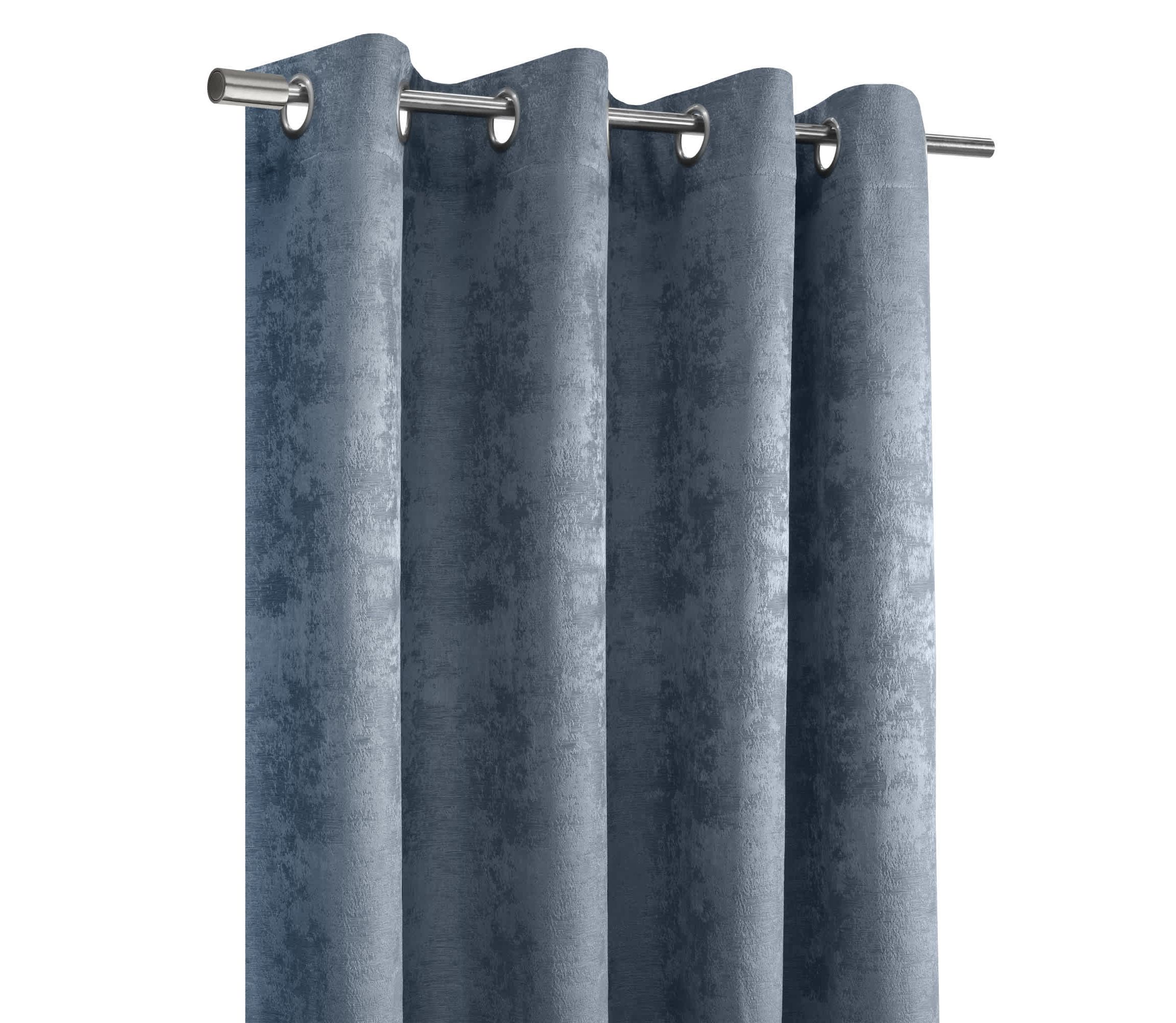 Portland Light Filtering Grommet Curtain Panel 52 x 95 in Steel Blue