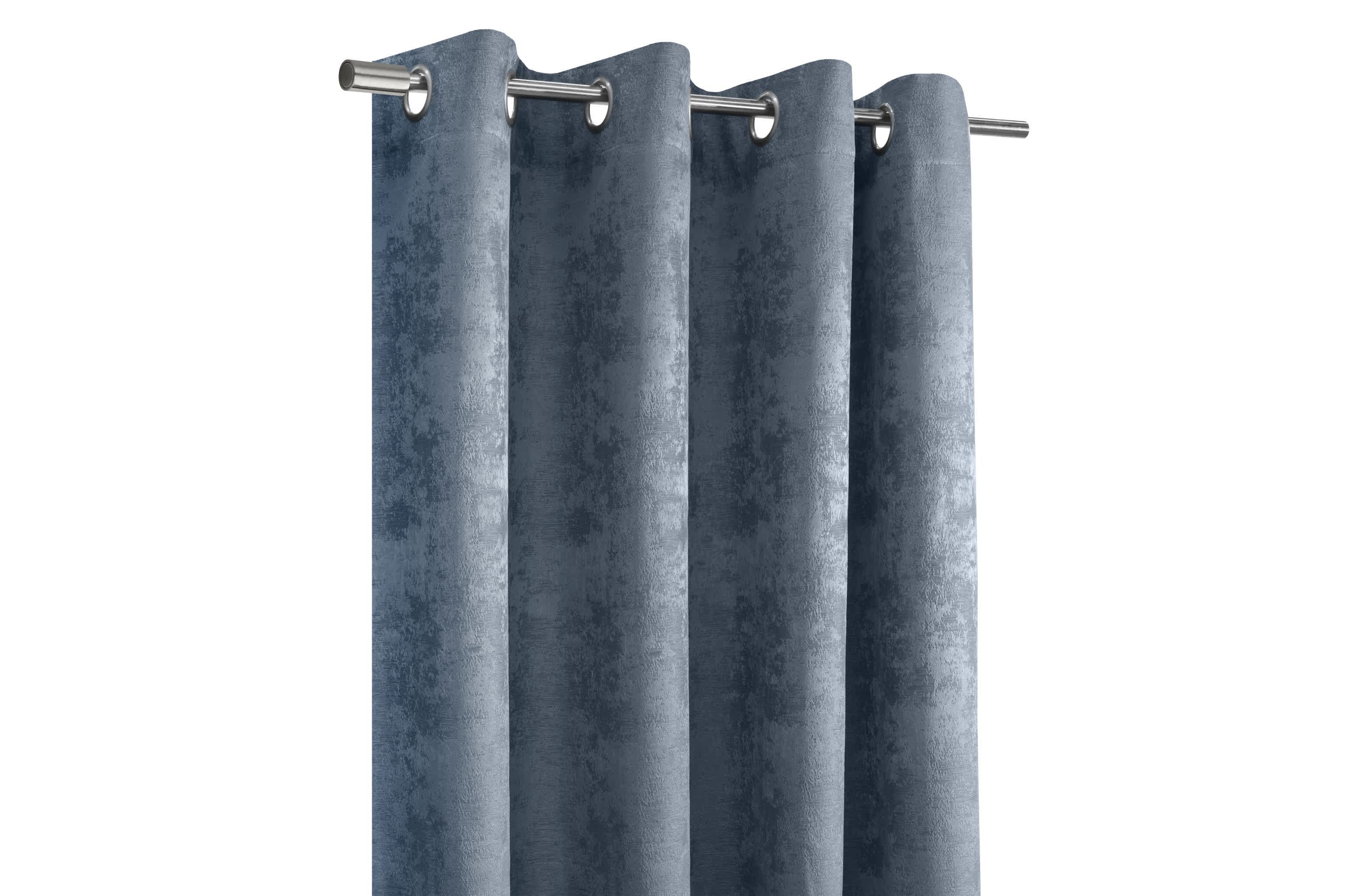 Portland Light Filtering Grommet Curtain Panel 52 x 108 in Steel Blue
