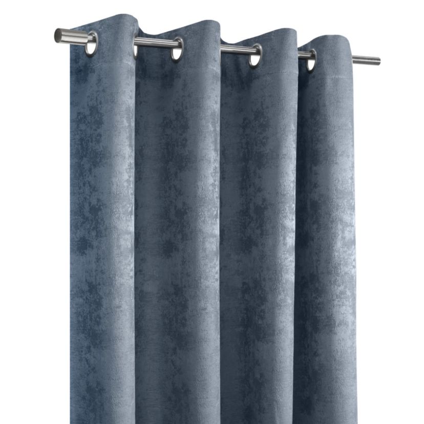 Portland Light Filtering Grommet Curtain Panel 52 x 108 in Steel Blue