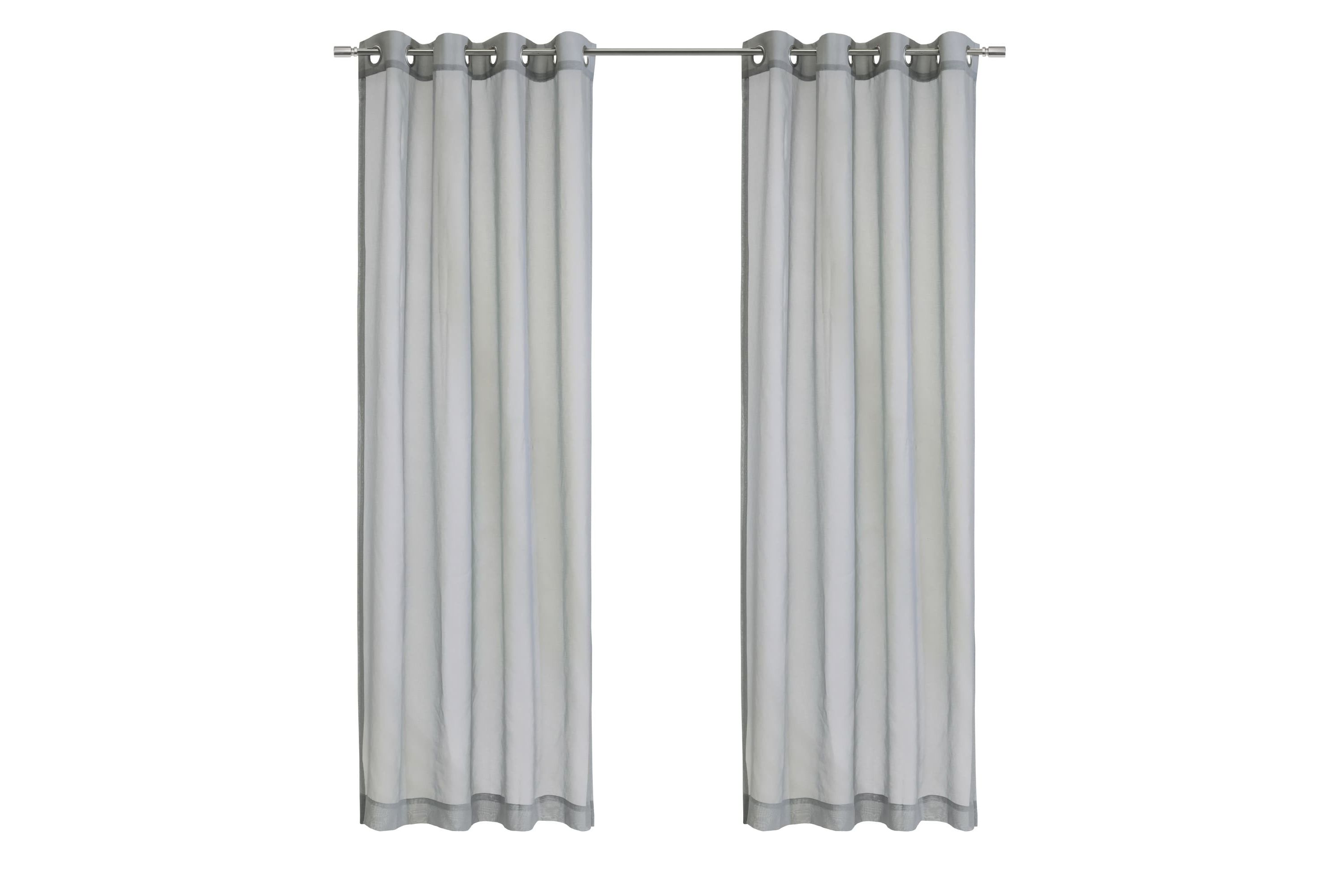 Luna Light Filtering Grommet Curtain Panel 52 x 108 in Grey
