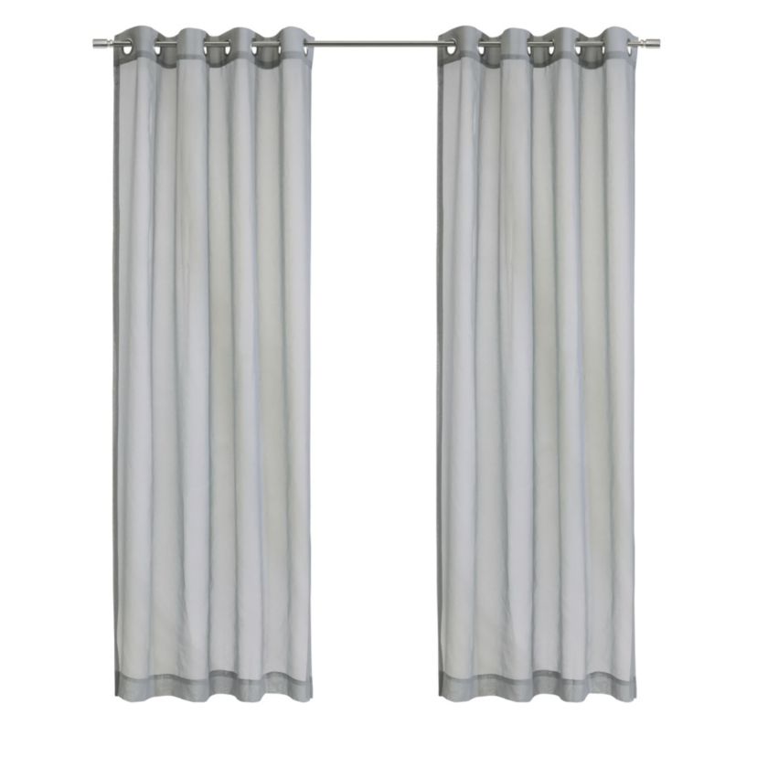 Luna Light Filtering Grommet Curtain Panel 52 x 108 in Grey