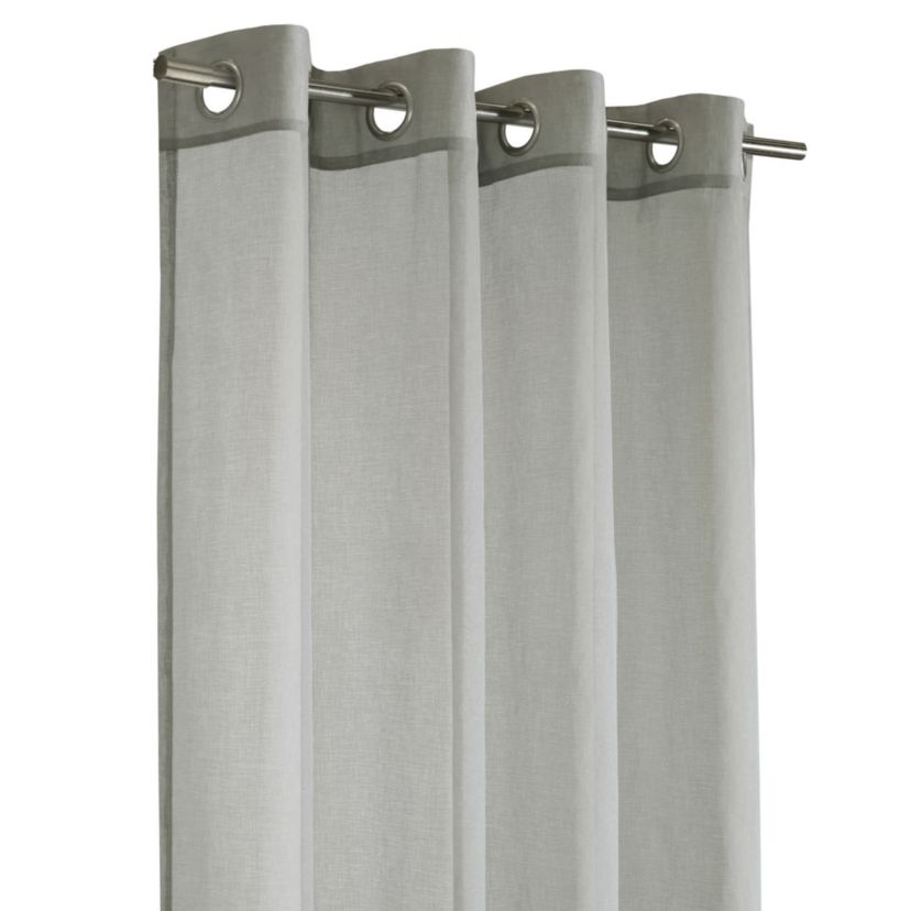 Luna Light Filtering Grommet Curtain Panel 52 x 108 in Grey