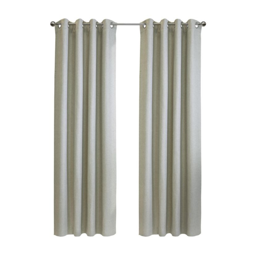 Zoey Room Darkening Grommet Curtain Panel 52 x 84 in Grey
