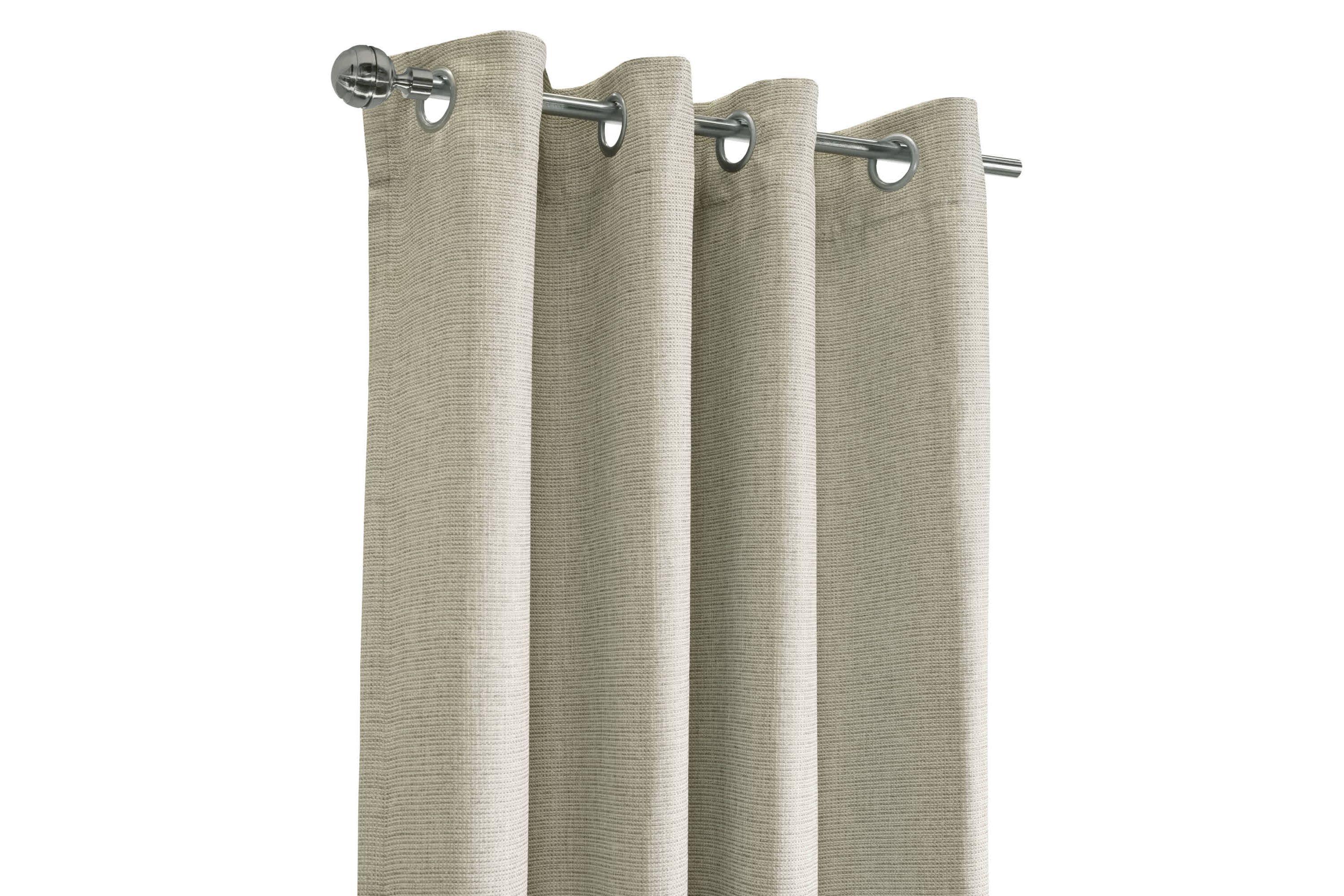 Zoey Room Darkening Grommet Curtain Panel 52 x 84 in Grey
