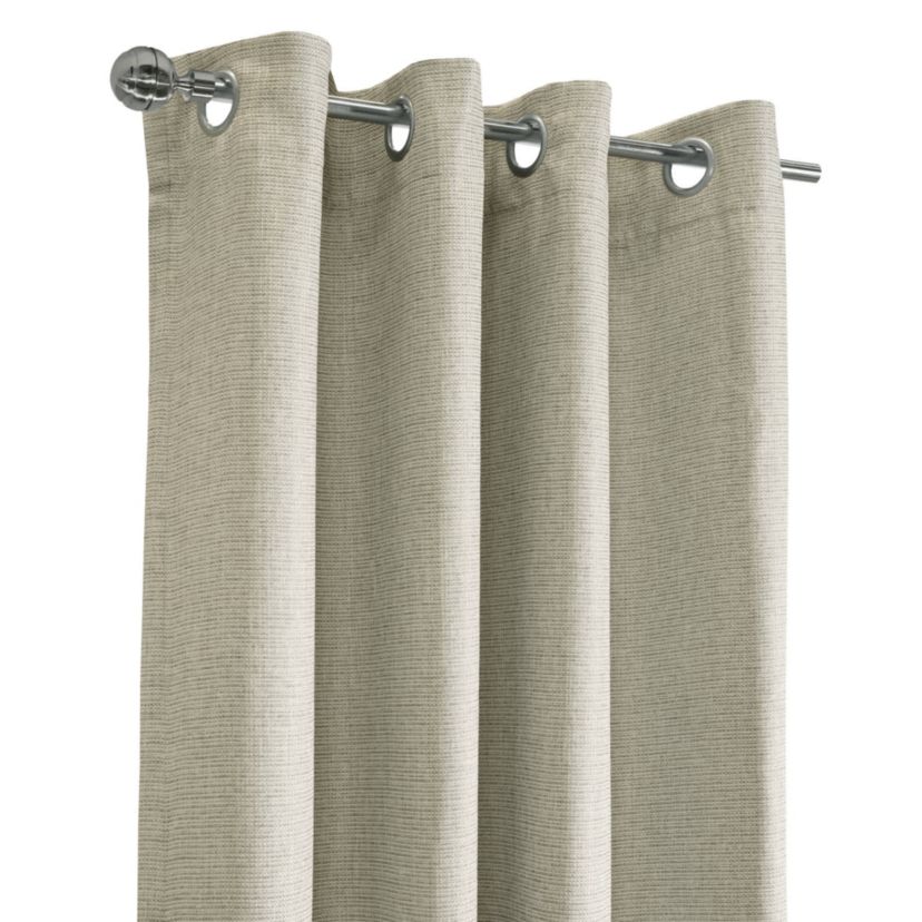 Zoey Room Darkening Grommet Curtain Panel 52 x 84 in Grey