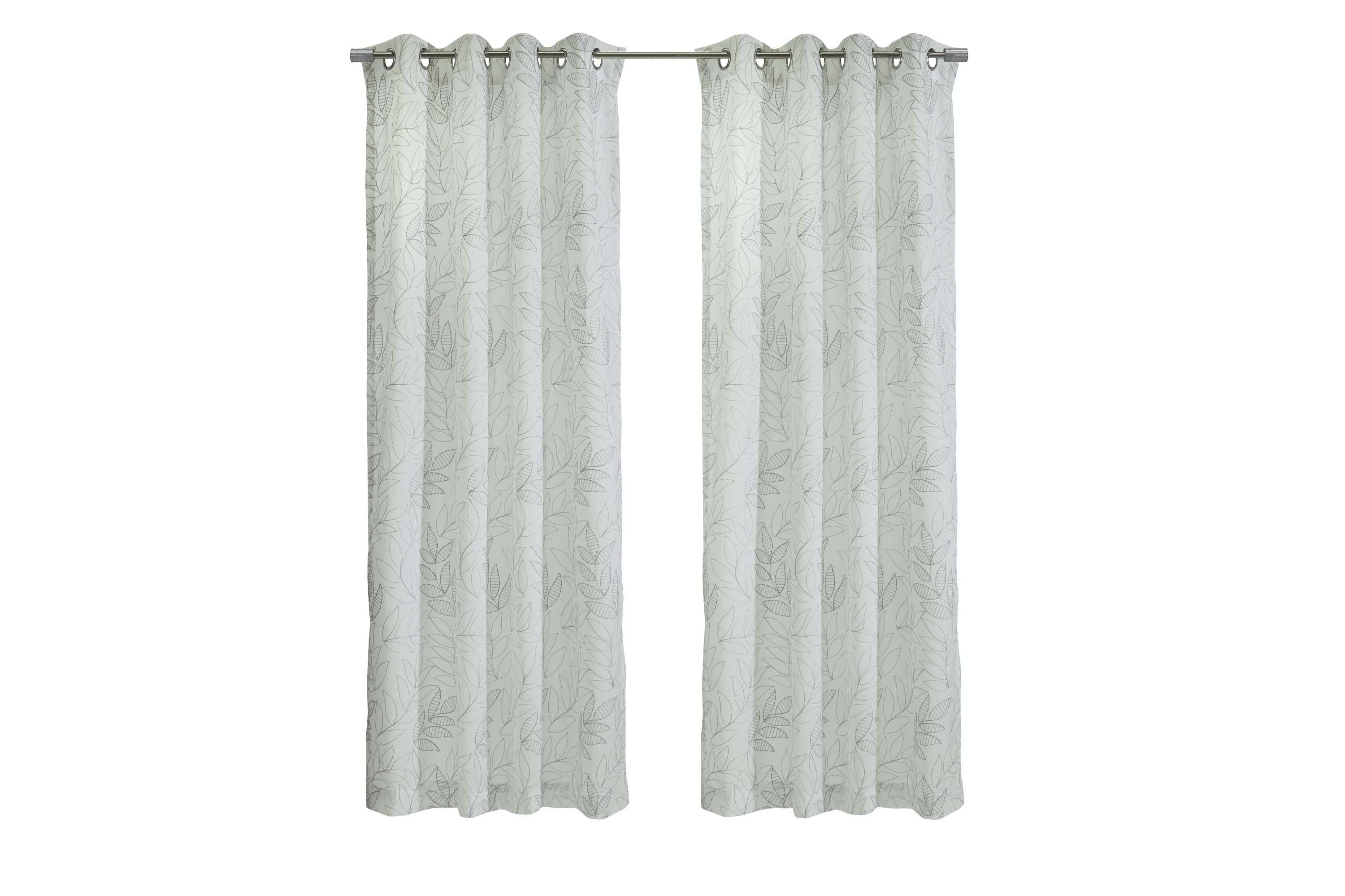 Valentina Sheer Grommet Curtain Panel 52 x 84 in Grey