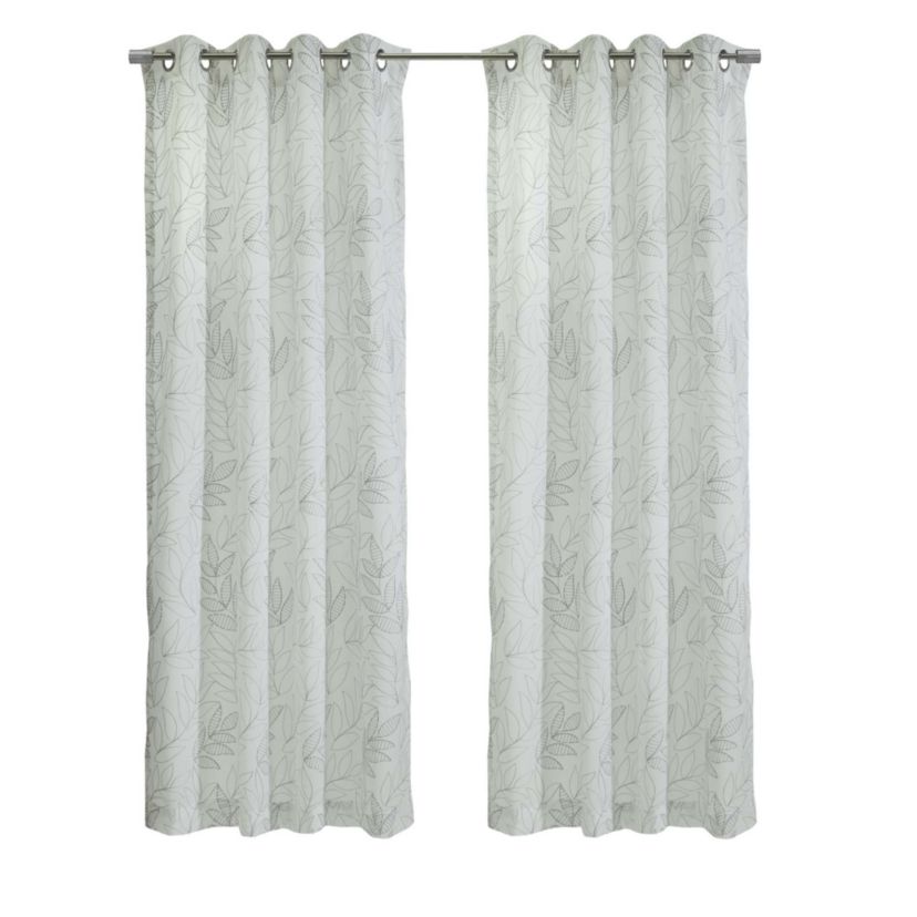 Valentina Sheer Grommet Curtain Panel 52 x 84 in Grey