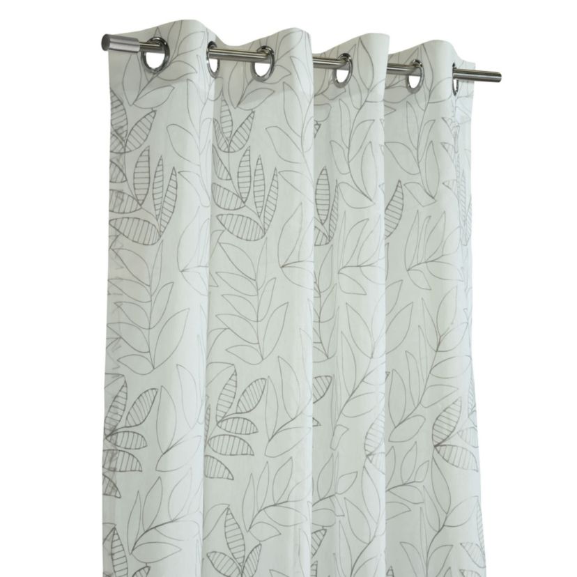 Valentina Sheer Grommet Curtain Panel 52 x 84 in Grey
